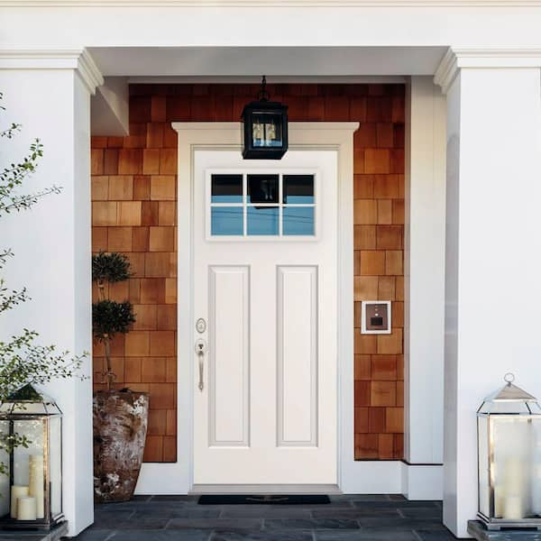 Small Oval Glass Primed White Steel Prehung Exterior Entrance Front Door -  China White Primed Doors, 2-Panel Planked Doors