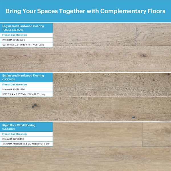 French Oak Valencia 20 MIL 9.1 in. x 60 in. Click Lock Waterproof Luxury Vinyl Plank Flooring (30.5 sq. ft./case)
