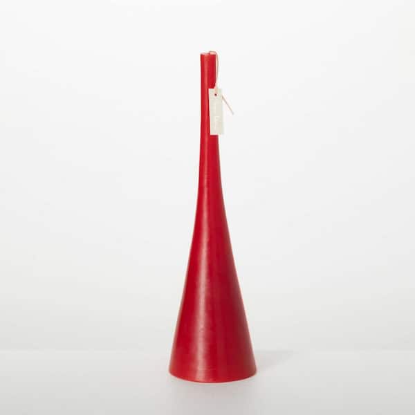 Vance Kitira 14" Christmas Red Trumpet Candle