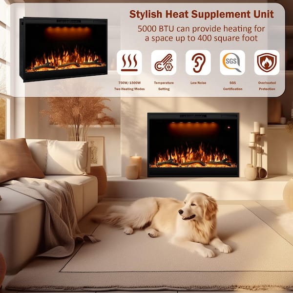 Electric Fireplace Insert on sale Light & Heat