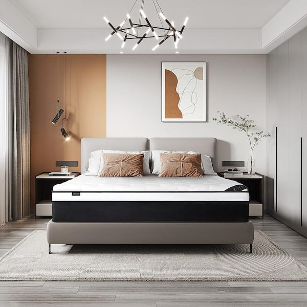 Silverpark 12 in. Medium Firm High Density Foam Euro Top Full Mattress