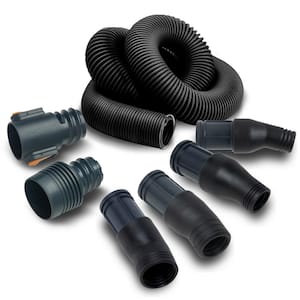 Power Tool Vacuum Dust Collection Hose Kit with 10 ft. Hose, 4 Shop Vacuum Adapters and 2-1/2 in. to 2-1/4 in. Reducer