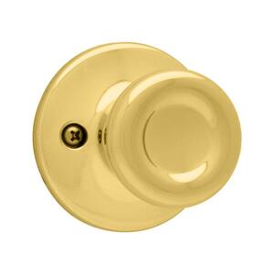 Tylo Polished Brass Dummy Door Knob Featuring Microban Antimicrobial Technology