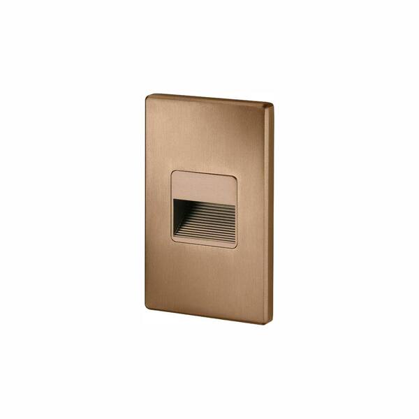 Juno 1.875 in. Bronze Recessed LED Cutoff Mini Step Light with 3000K