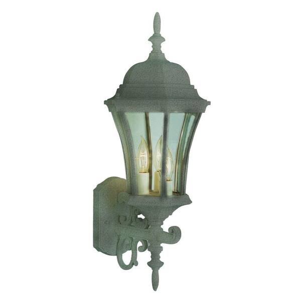 Bel Air Lighting Cabernet 3-Light Outdoor Wall Verde Green Incandescent Lantern