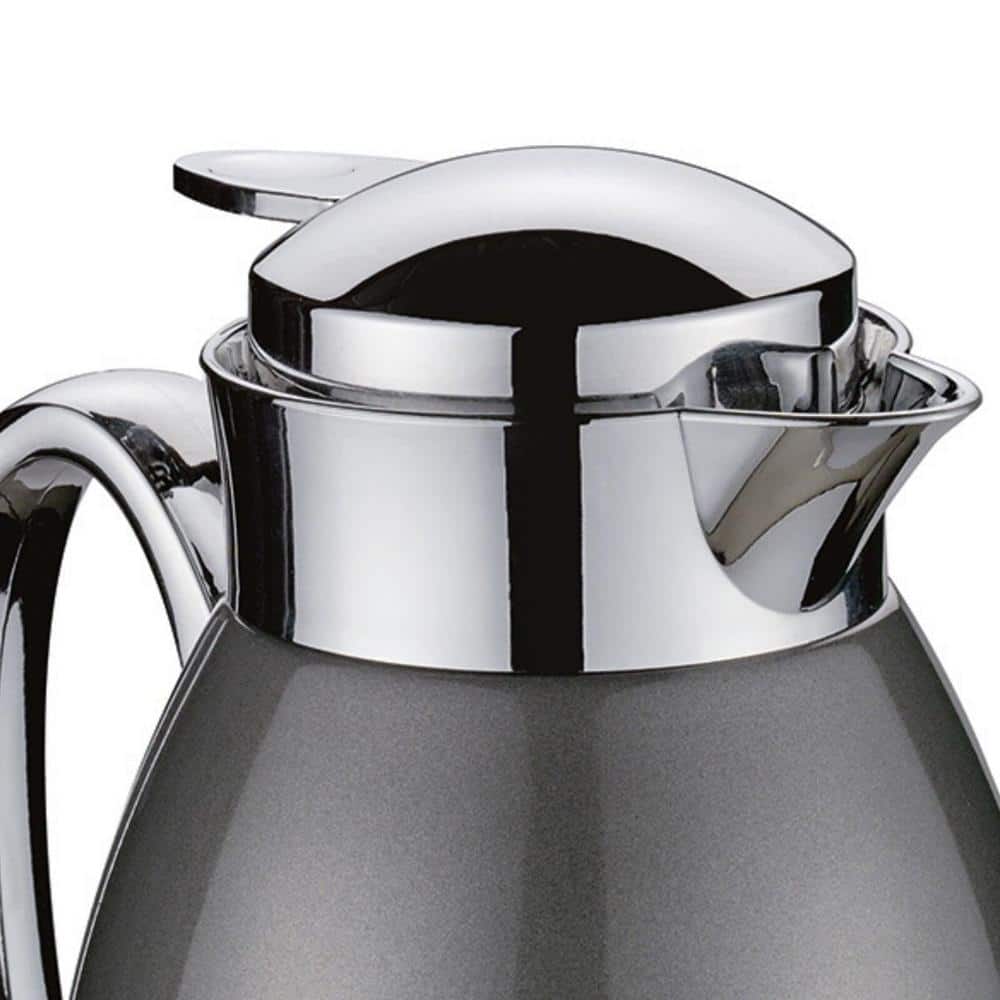 Gray Stainless Steel Insulated Carafe with Glass Liner