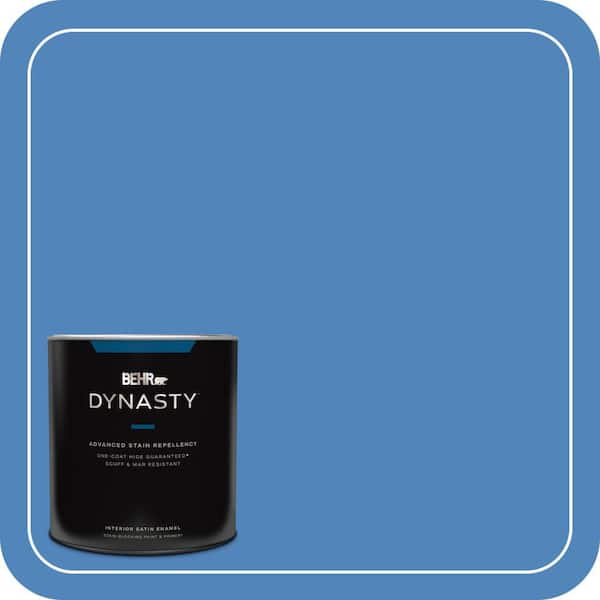 BEHR DYNASTY 1 qt. #570B-6 Hwithsome Hue Satin Enamel Interior Stain-Blocking Paint & Primer