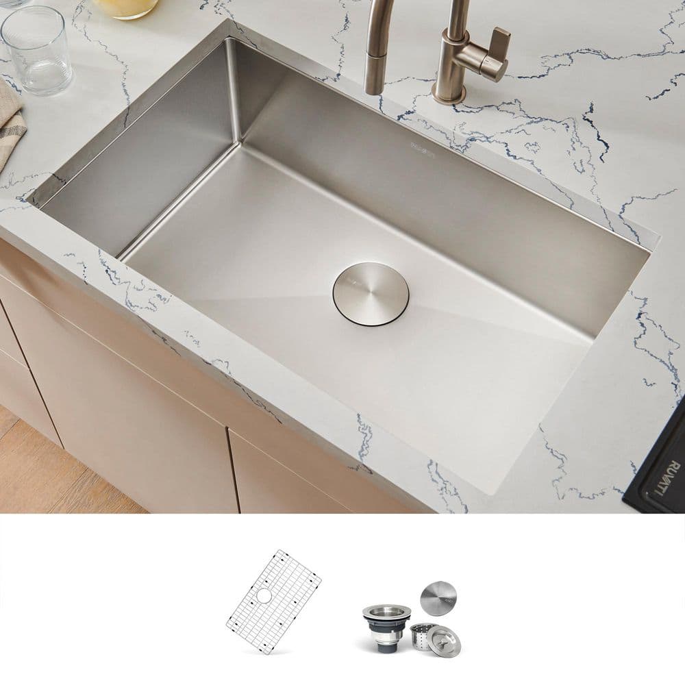 Ruvati Gravena 32 in. Undermount Single Bowl 16-Gauge Stainless