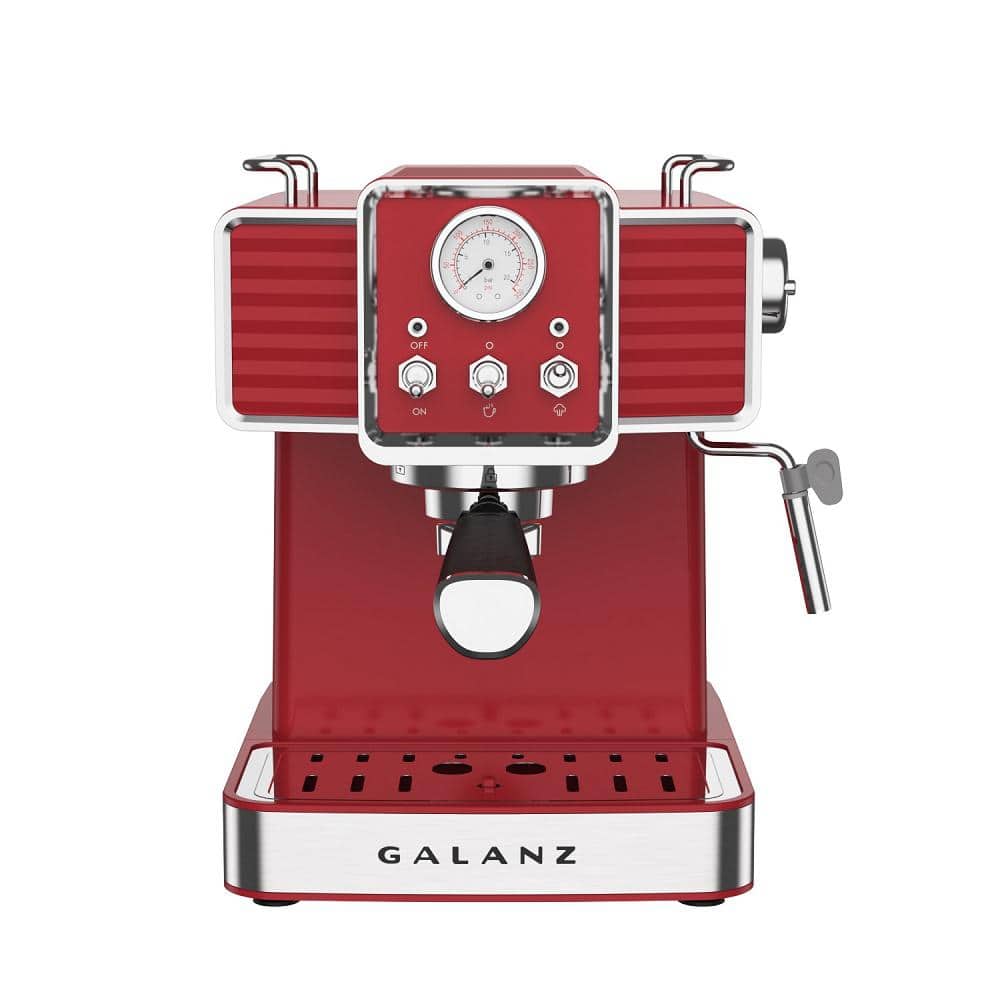At regere tildele anker Galanz 2-Cup Red Espresso Machine with Retro Design GLEC02RDRE14 - The Home  Depot