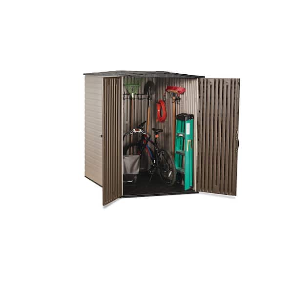Rubbermaid Big Max 2 ft. 6 in. x 4 ft. 3 in. Large Vertical Resin Storage  Shed-1887156…