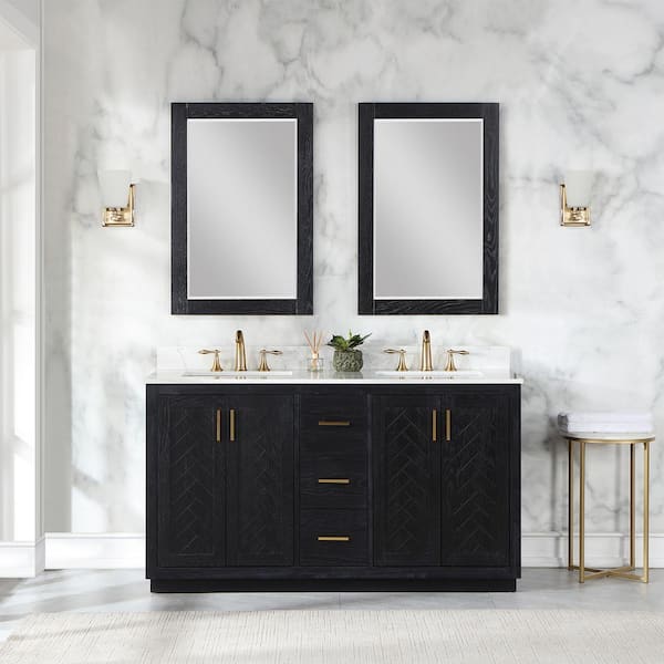 Altair Gazsi 60 in. W x 22 in.D x 34 in. H Double Sink Bath Vanity in ...