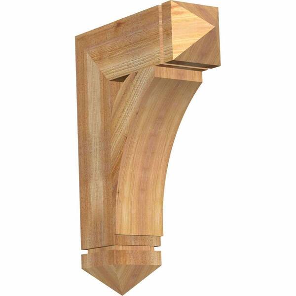 Ekena Millwork 6 in. x 28 in. x 20 in. Western Red Cedar Thorton Arts and Crafts Rough Sawn
