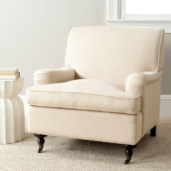 Safavieh Chloe Hemp/Espresso Linen Club Arm Chair