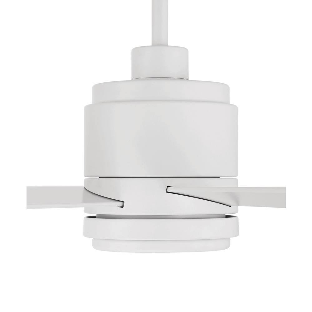 White 52" Modern Ceiling Fan with LED Light Kit