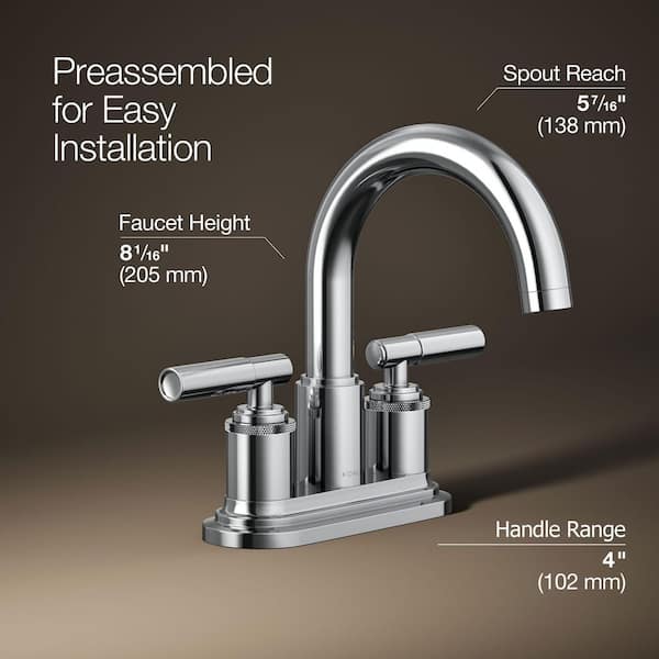 KOHLER Torrington 4 in. Centerset Double Handle Bathroom Faucet in
