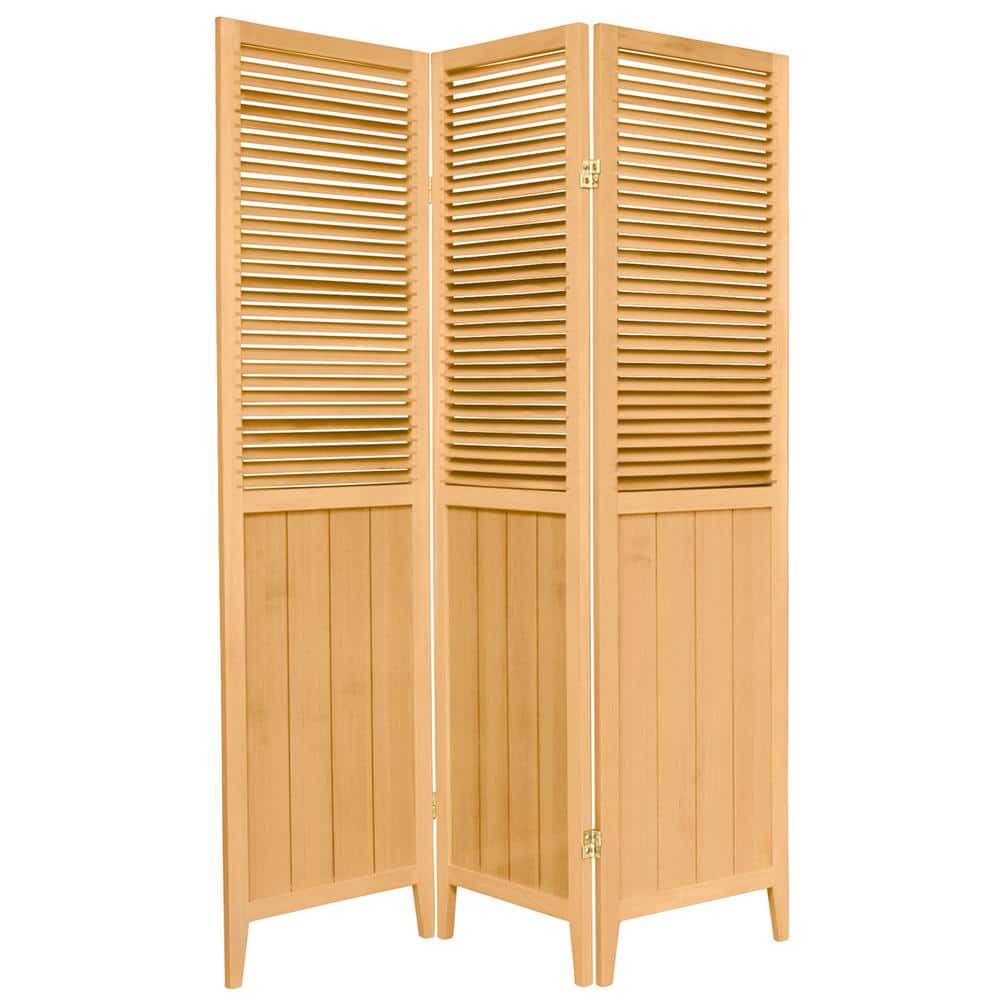 6 ft. Natural 3-Panel Room Divider