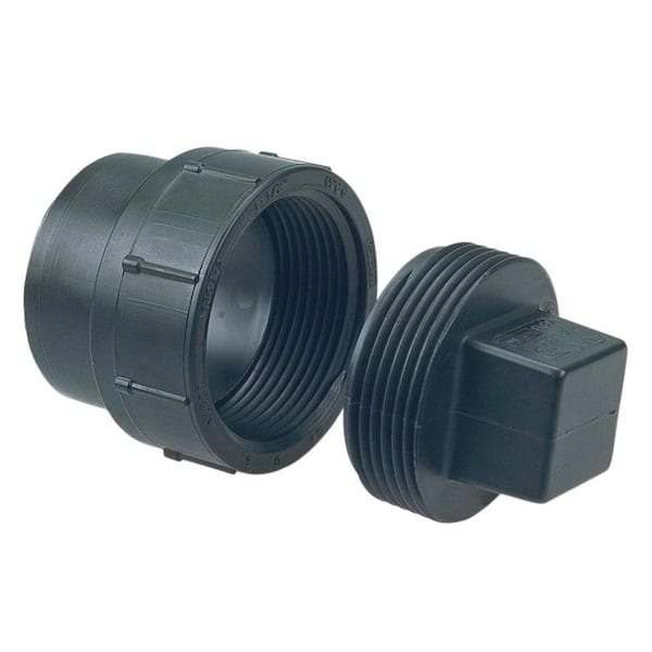 NIBCO 2 in. ABS Spigot Cleanout with Plug Adapter