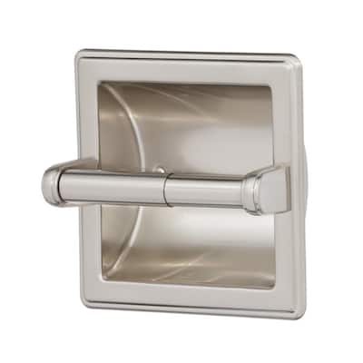 Brushed Brass Recessed Toilet Tissue Paper Holder #10821 
