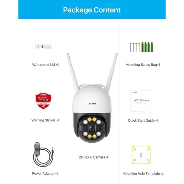 2MP/3MP/4MP/5MP Smart Life Network Camera Wi-Fi IP Outdoor Surveillance  Auto tracking PTZ Wireless CCVT Camera, Outdoor Pan&Tilt Camera