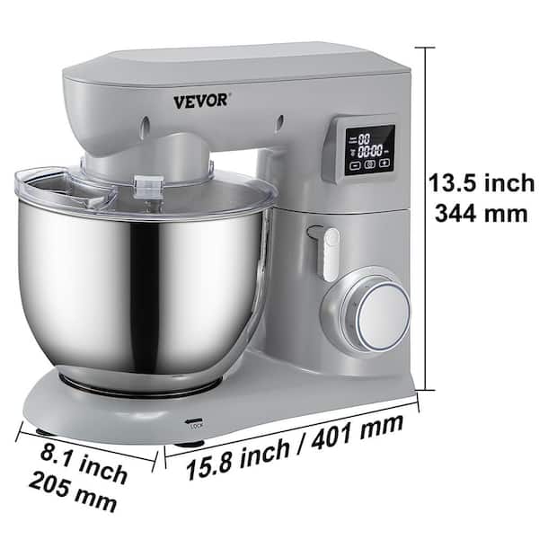 VEVOR 6 IN 1 Stand Mixer 450W Tilt-Head Multifunctional Electric Mixer with  6 Speeds LCD Screen Timing 7.4 Qt. Stainless Bowl ZRL7L450W110V113VV1 - The  Home Depot