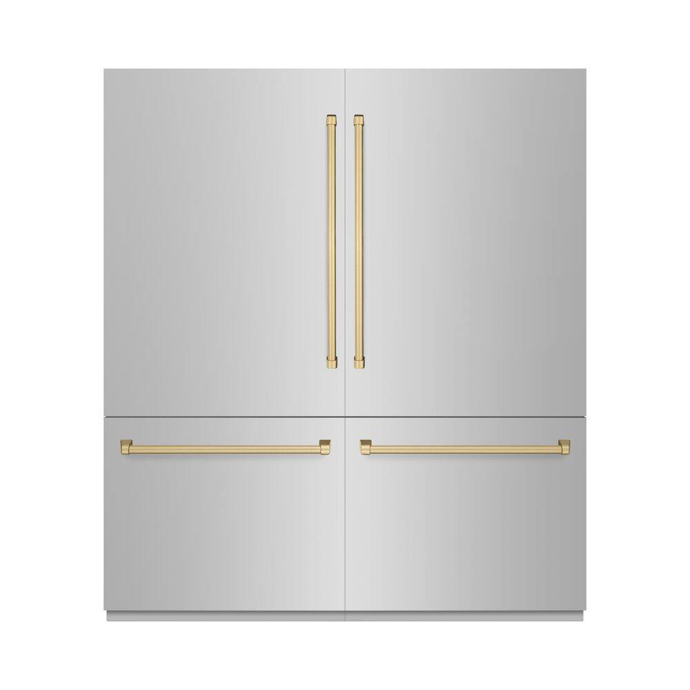 72 in. 39.6 cu. ft. Built-in Bottom Freezer Refrigerator w/ Water Dispensers in Stainless Steel and Bronze Accents price history on PriceWatchPro