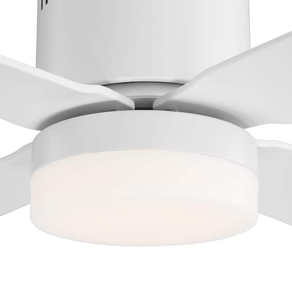 LED Indoor Matte Black Ceiling Fan with Light Kit Kitteridge 52 in 