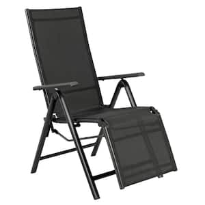 Outdoor Folding Lounge Chair with 7 Adjustable Backrest and Footrest Positions