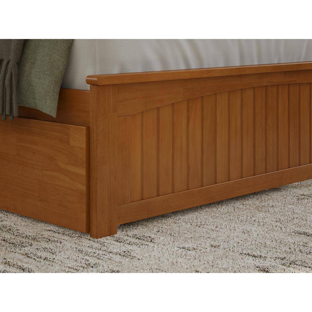 Nantucket Light Toffee Queen Wood Platform Bed with Slats