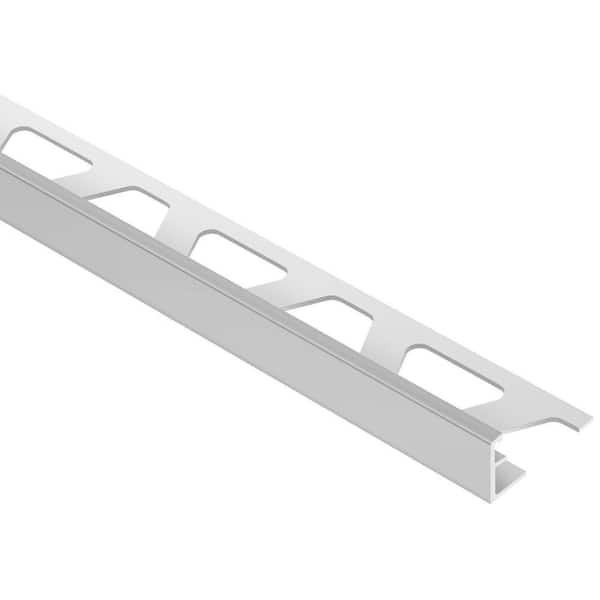 Jolly-P Classic Grey 1/2 in. x 8 ft. 2-1/2 in. PVC L-Angle Tile Edging Trim