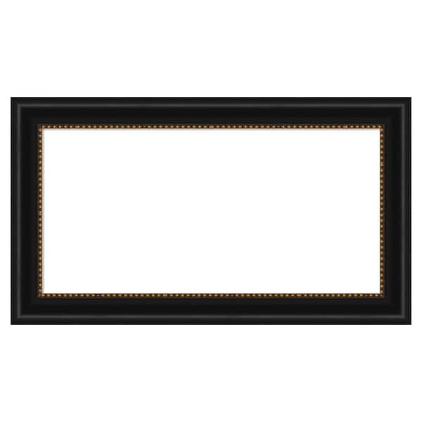 Amanti Art Manhattan Black 28 in. x 16 in. Polystyrene Framed Dry Erase Magnetic Memo Board