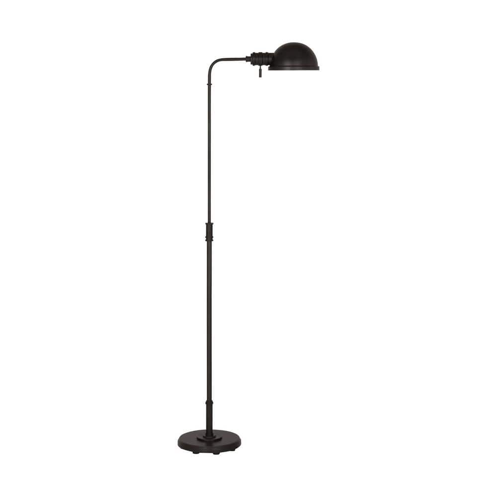Aged Iron Adjustable Arc Outdoor Floor Lamp