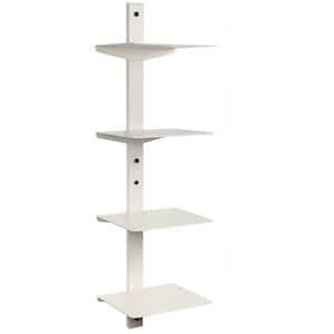 6.3 in. W x 5.2 in. D White Decorative Wall Shelf, Floating Bookshelf for Wall Mounted