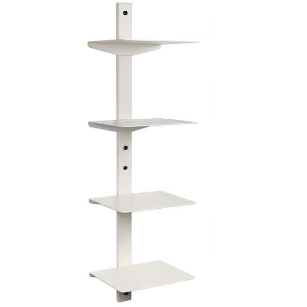Cubilan 6.3 in. W x 5.2 in. D White Decorative Wall Shelf, Floating Bookshelf for Wall Mounted