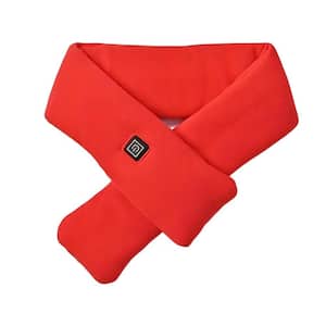Multifunctional Cotton Electric Scarf USB Charging and 3-Speed Temperature Control, Red