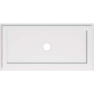 38 in. W x 19 in. H x 3 in. ID x 1 in. P Rectangle Architectural Grade PVC Contemporary Ceiling Medallion