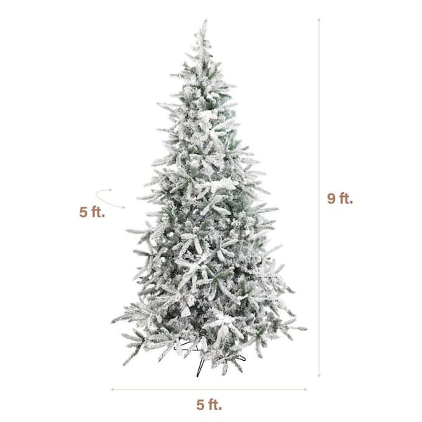 Fraser Hill Farm 9.0-ft. Mountain Pine Snow Flocked Artificial