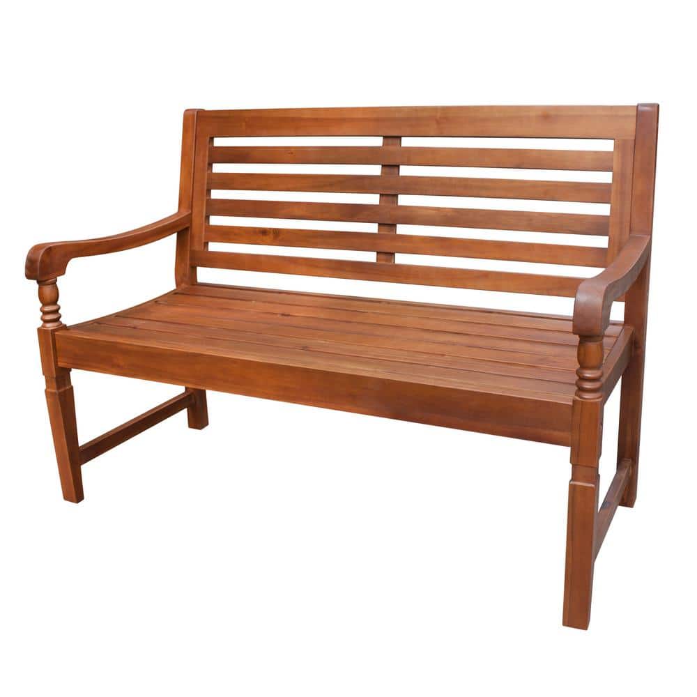 Nantucket Natural Acacia Wood Garden Bench