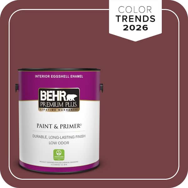 BEHR PREMIUM PLUS 1 gal. #MQ1-15 Rumors Eggshell Enamel Low Odor Interior Paint & Primer