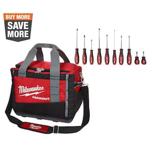 15 in. PACKOUT Tool Bag/Tote with Screwdriver Set (11-Piece)
