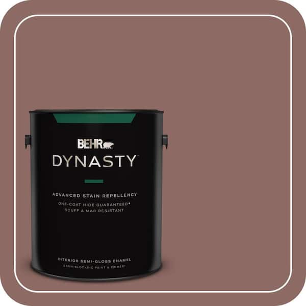 BEHR DYNASTY 1 gal. #700B-5 Red Stone Semi-Gloss Enamel Interior Stain-Blocking Paint & Primer