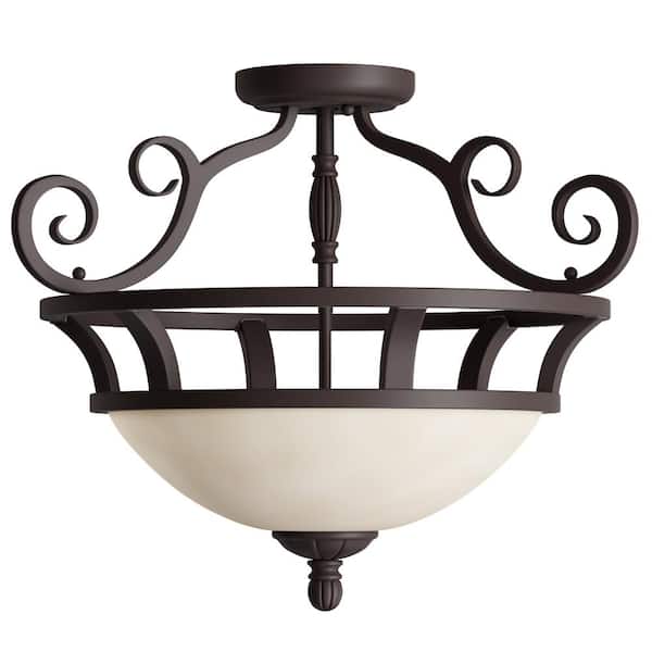 Maxim Lighting - Manor 2-Light Oil-Rubbed Bronze Semi-Flush Mount Light