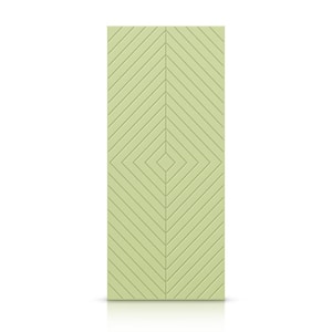 24 in. x 80 in. Hollow Core Sage Green Stained Composite MDF Interior Door Slab