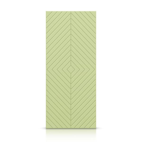 CALHOME 24 in. x 80 in. Hollow Core Sage Green Stained Composite MDF Interior Door Slab