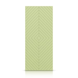 36 in. x 80 in. Hollow Core Sage Green Stained Composite MDF Interior Door Slab