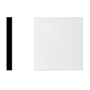 7312-1 in. x 8 in. x 8 ft. PVC Vinyl White Trimplank S4S Molding