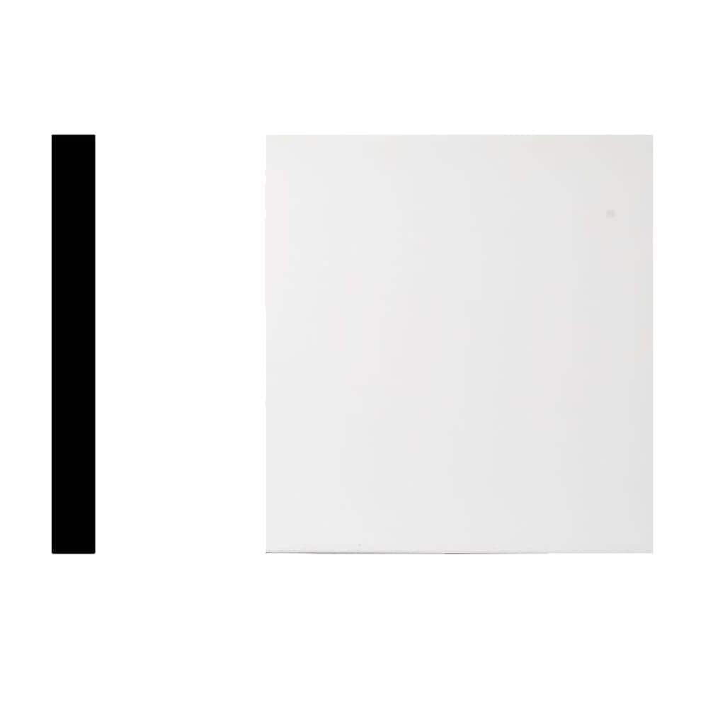 7312-1 in. x 8 in. x 8 ft. PVC Vinyl White Trimplank S4S Molding