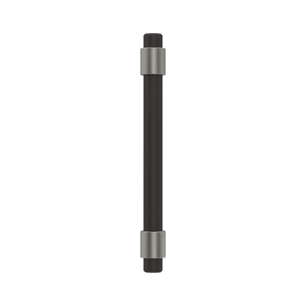 Matte Black and Satin Nickel Modern Cabinet Bar Pull