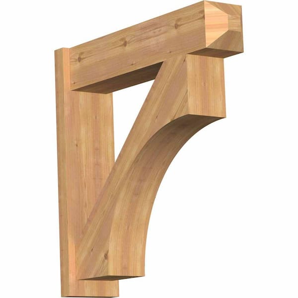 Ekena Millwork 8 in. x 32 in. x 32 in. Western Red Cedar Westlake Craftsman Smooth Outlooker