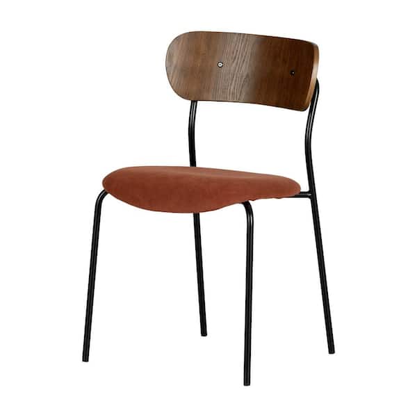 South Shore Burnt Orange Hype Chairs with Metal Legs