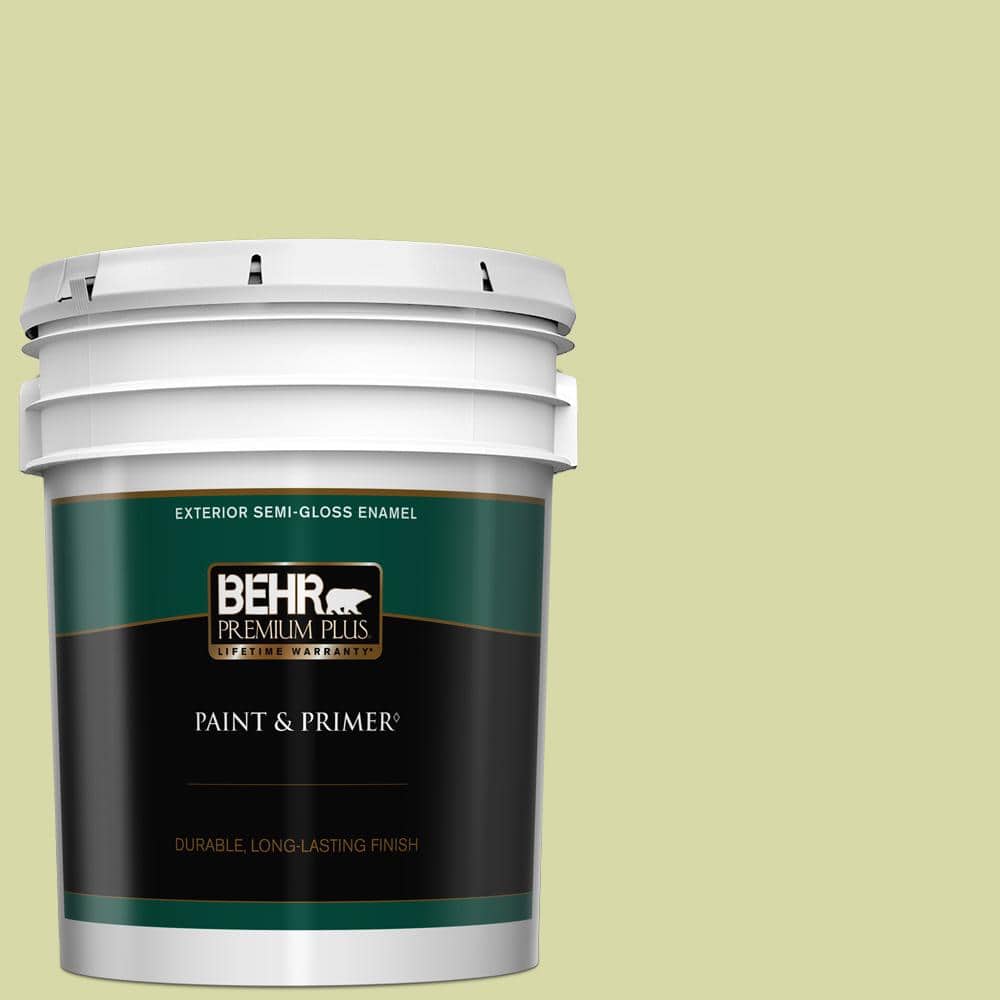 BEHR PREMIUM PLUS 5 gal. 410C3 Celery Sprig SemiGloss Enamel